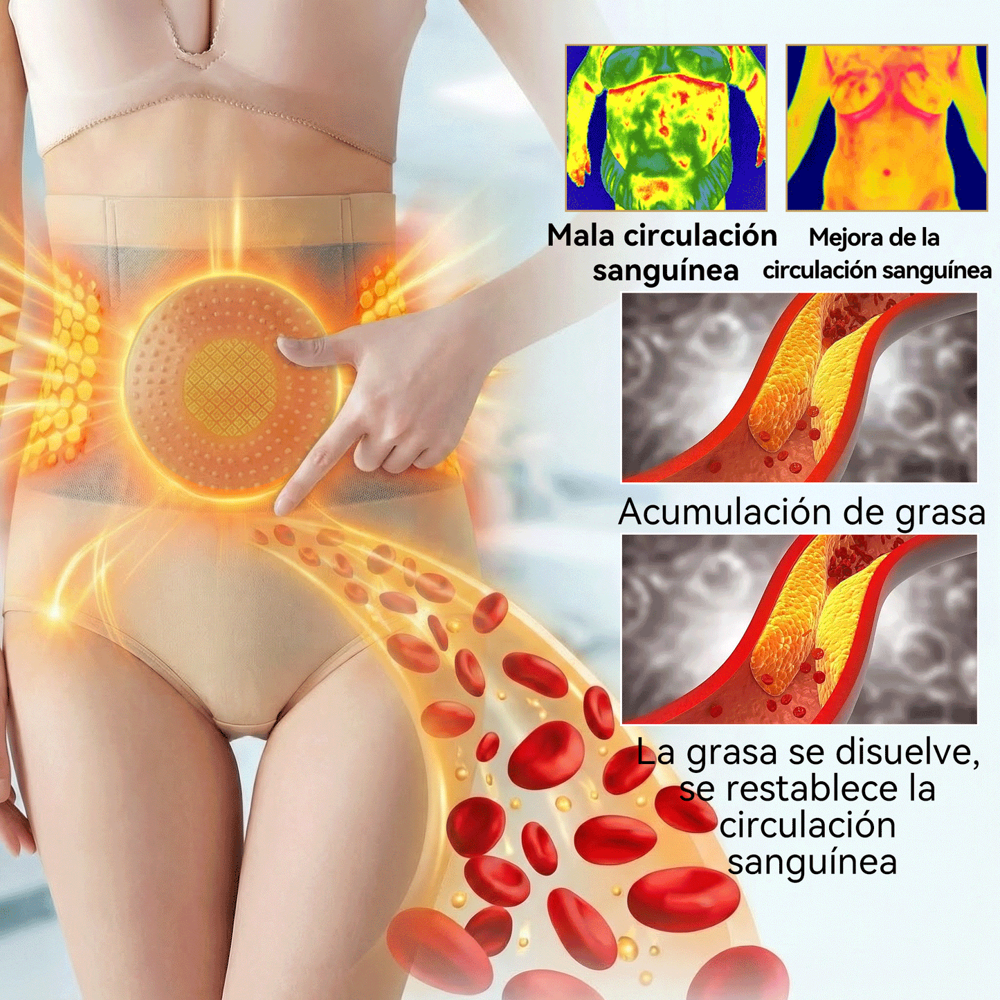 🔥🔥 GFOUK® 2026 Versión Mejorada Plus | ⚡️ Shorts Quemagrasas 4 en 1 con Moringa, Berberina y Micro-Partículas Esculpidoras
