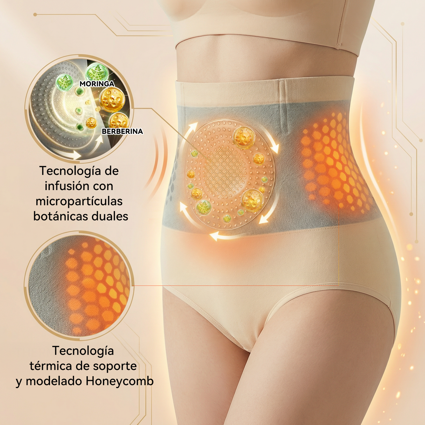 🔥🔥 GFOUK® 2026 Versión Mejorada Plus | ⚡️ Shorts Quemagrasas 4 en 1 con Moringa, Berberina y Micro-Partículas Esculpidoras