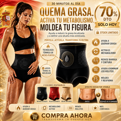 🔥🔥 GFOUK® 2026 Versión Mejorada Plus | ⚡️ Shorts Quemagrasas 4 en 1 con Moringa, Berberina y Micro-Partículas Esculpidoras