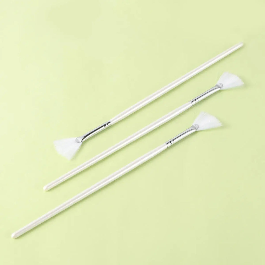 3 Pcs Shape for DIY Skin Care Mask Diy Brushes Fan Shape Mask Brushes Facials Skincare Smooth Coverage Beauty Tools