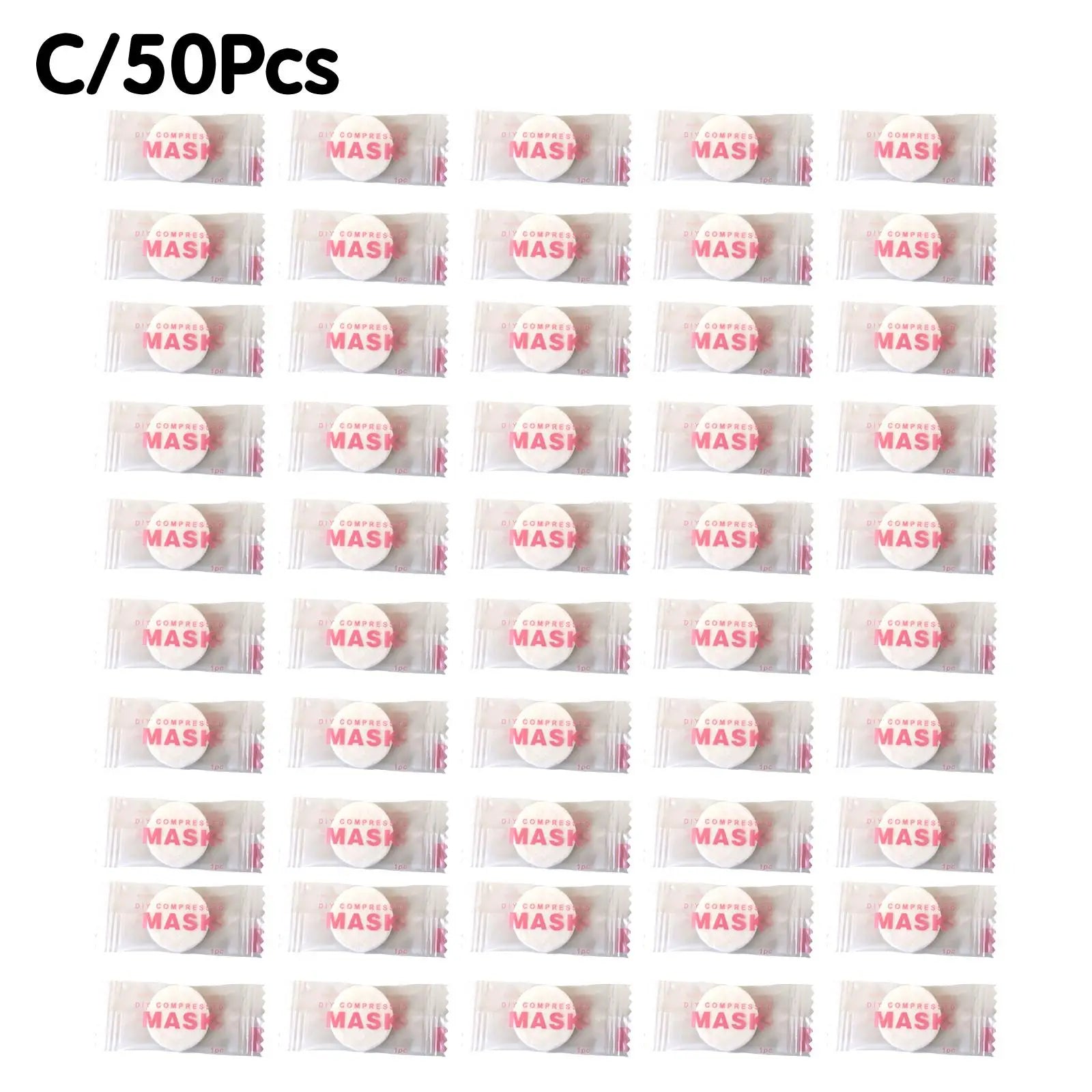 NEW High-end 30/50PCS Disposable Compressed Facial Mask Portable Non-woven Face Mask Facial Towel Coin Cotton Wrapped Tissues